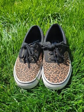 Leopard Print Vans Sneakers - Black & Brown